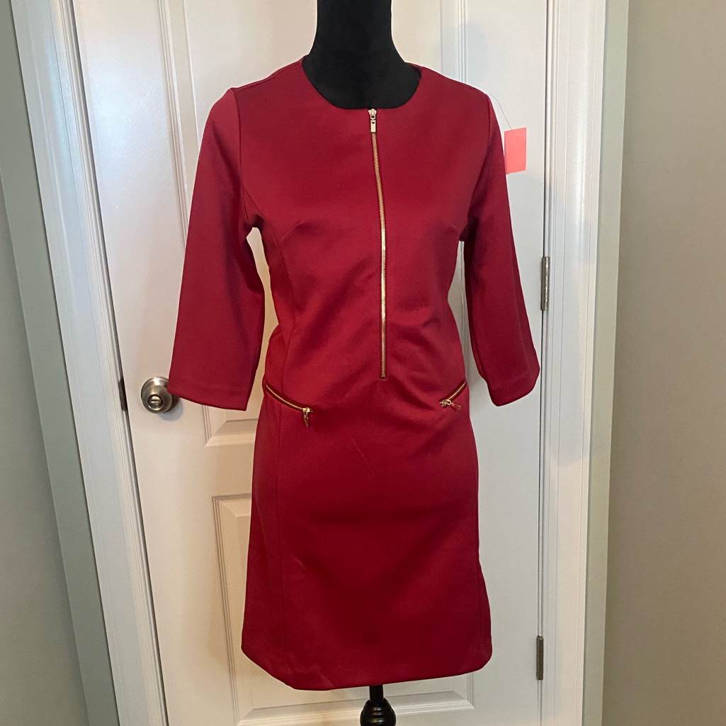 Brand New Tracy Negotian Raspberry Colored Dress Size M